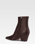 Ankle boots in mocha calf leather