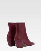 Stiefeletten aus Kalbsleder in Rouge Noir