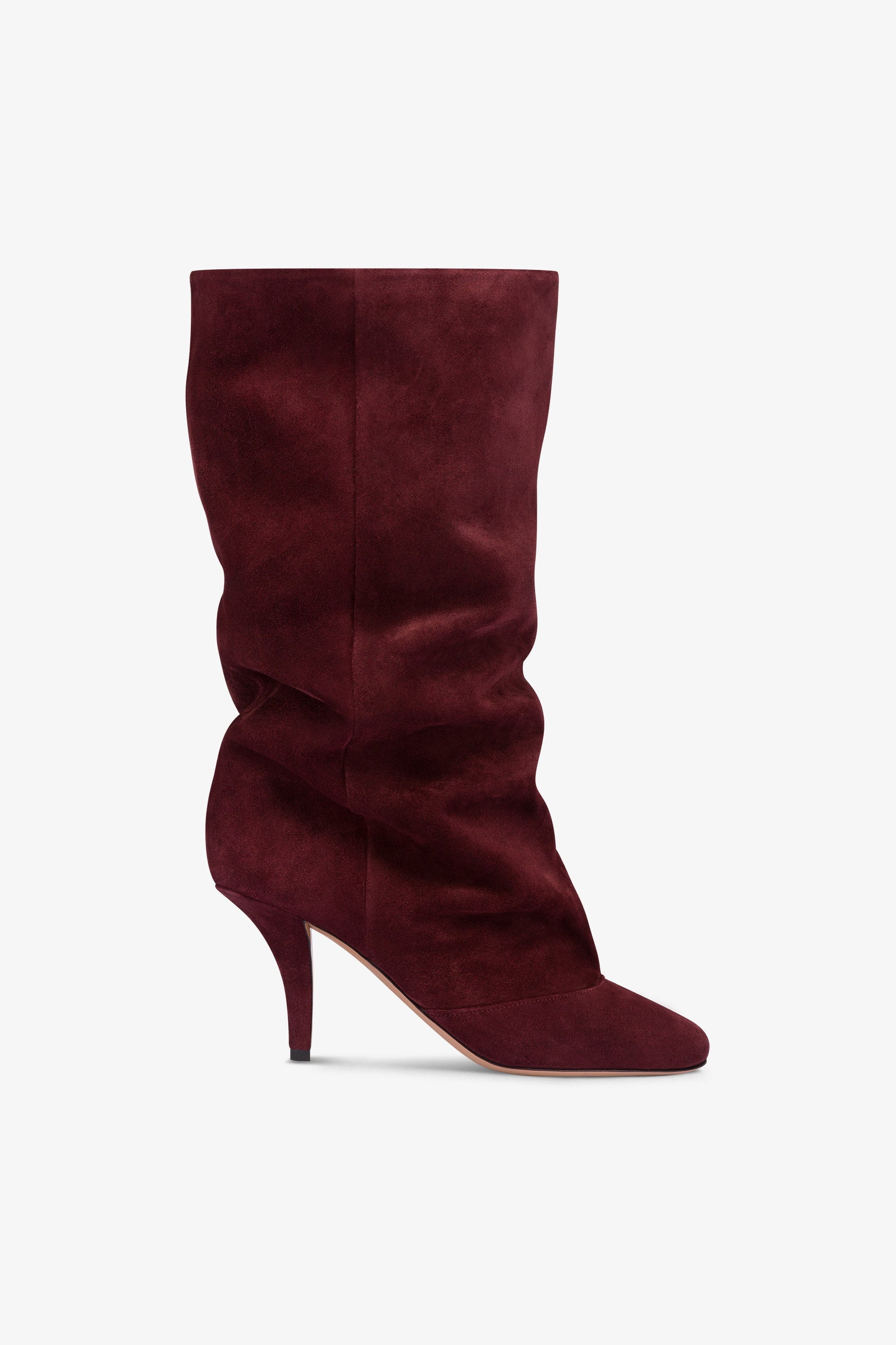 Mid-calf boots in soft Kenya suede leather