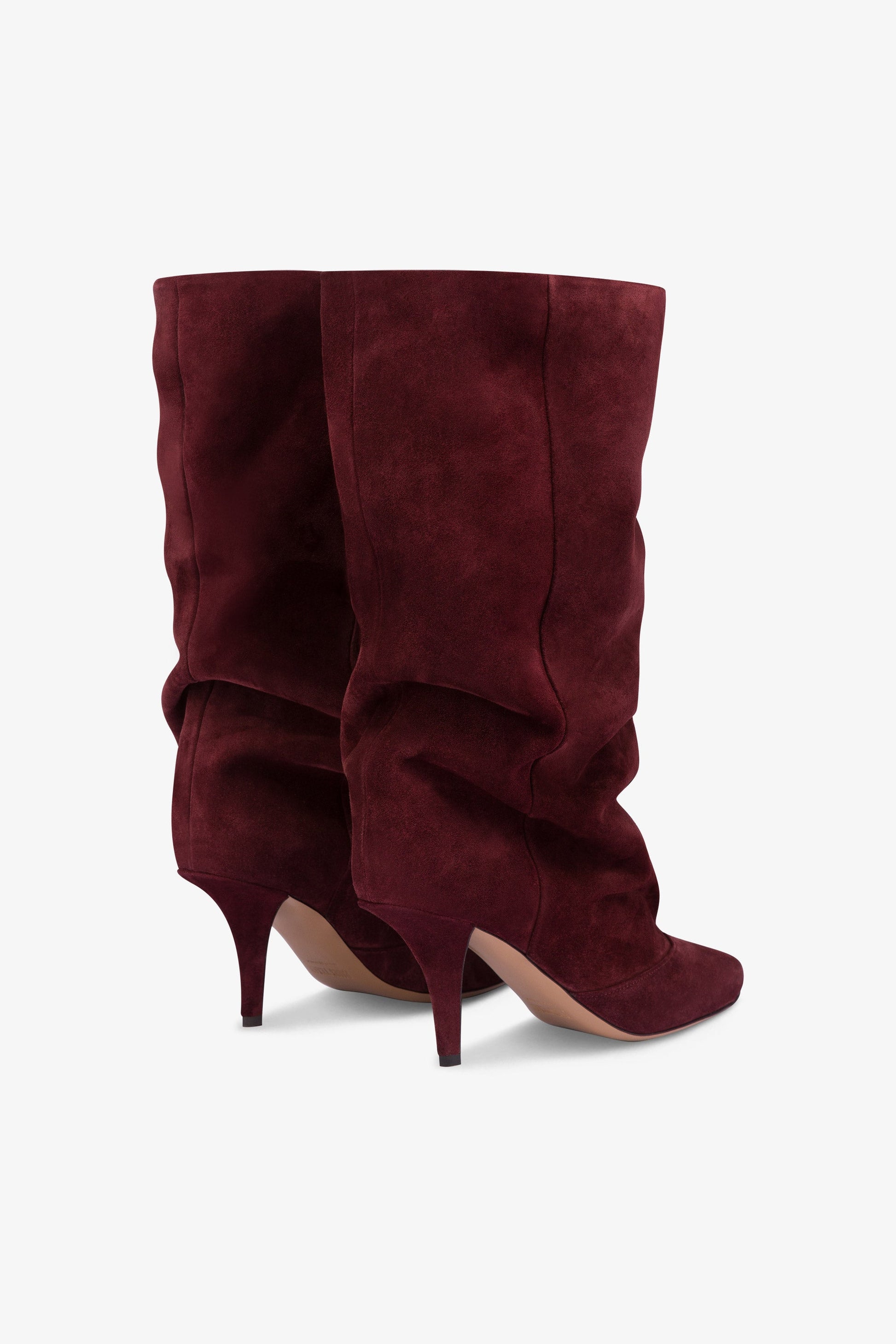 Mid-calf boots in soft Kenya suede leather