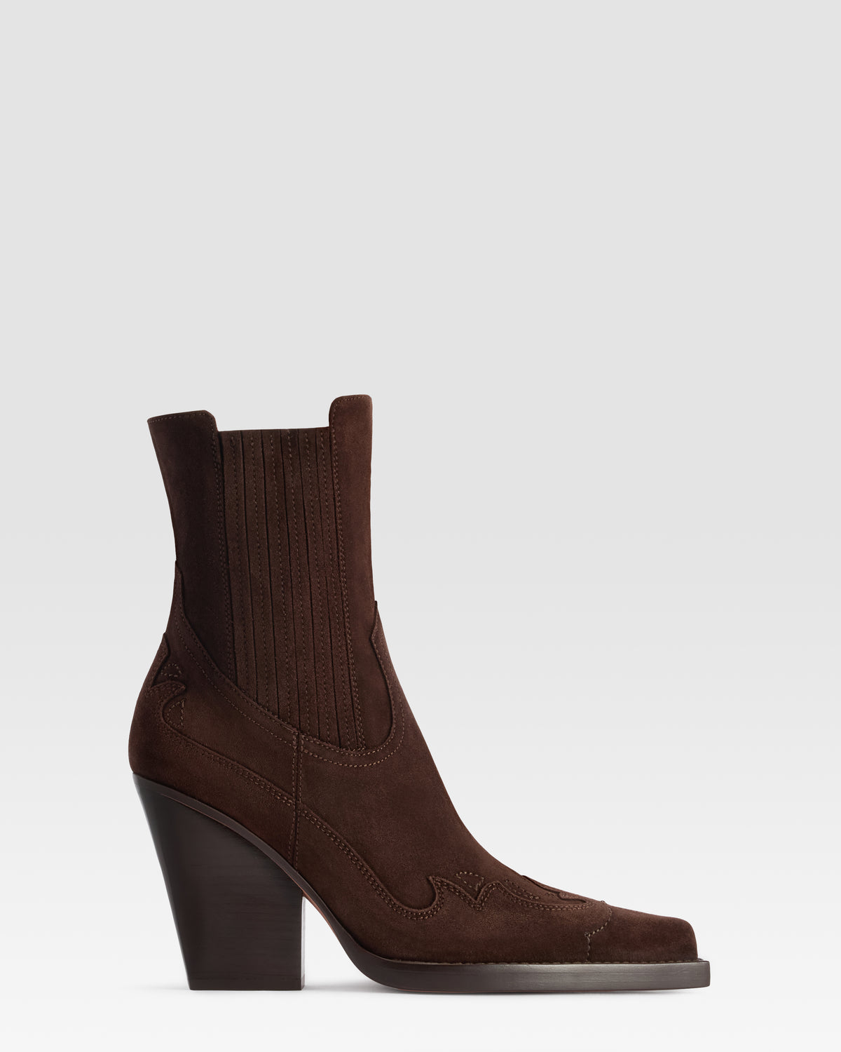 SUEDE WESTERN ANKLE BOOT