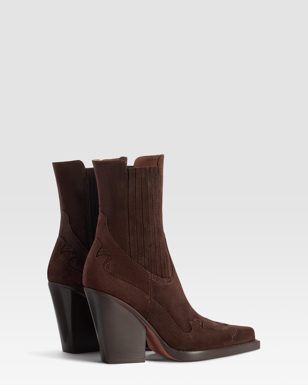 SUEDE WESTERN ANKLE BOOT
