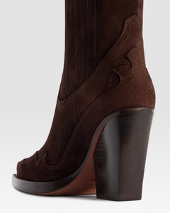 SUEDE WESTERN ANKLE BOOT