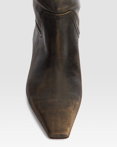 VINTAGE-EFFECT LEATHER BOOT