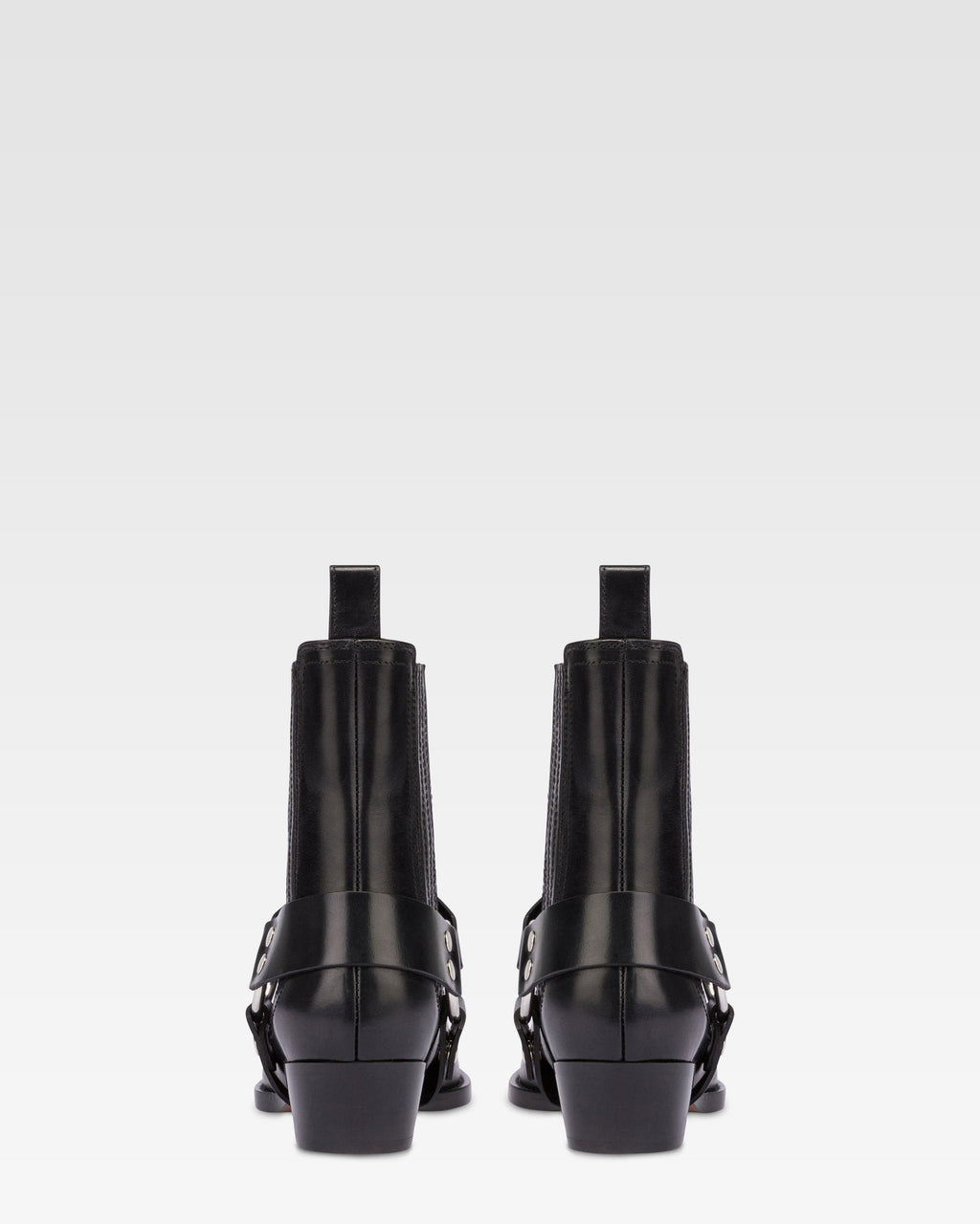 Stivaletti in pelle vintage nera lucida