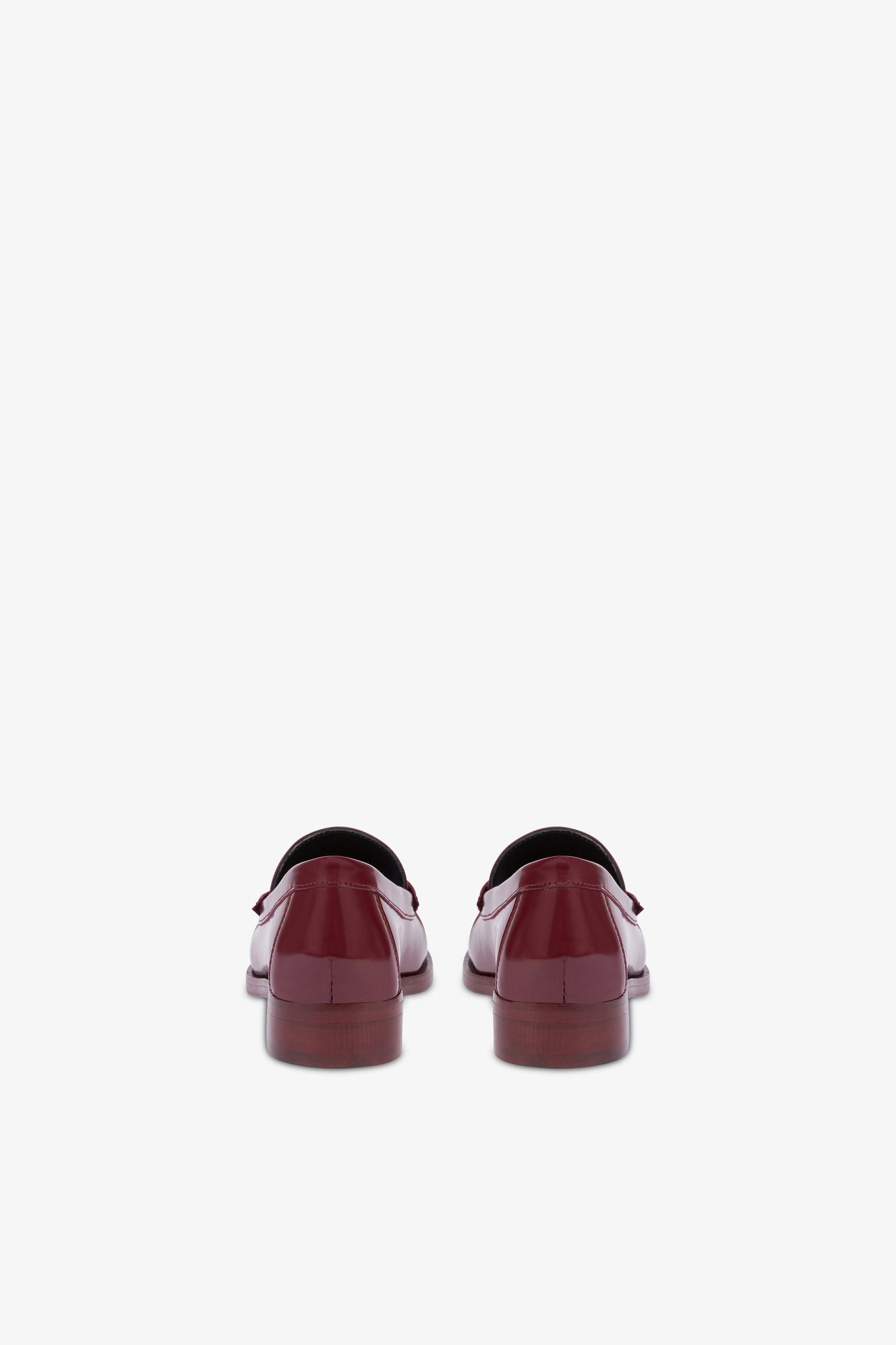 Loafer shoes in soft pinot noir brushed leather