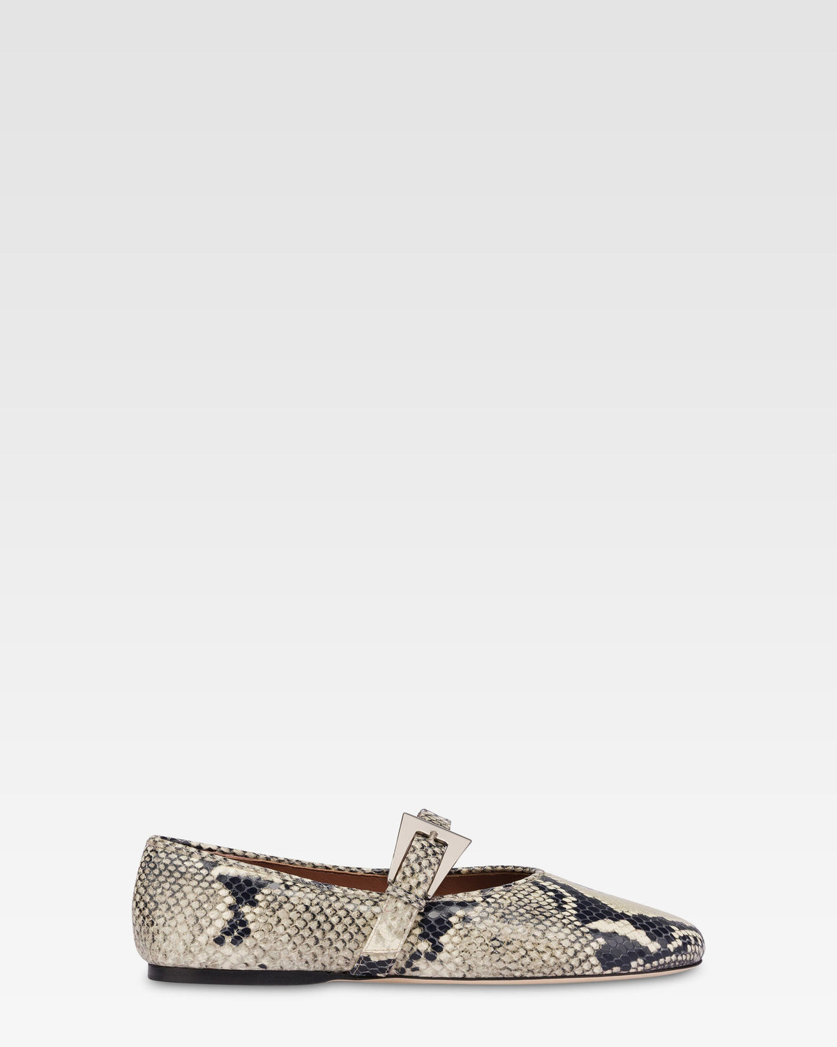 Python-print leather flat