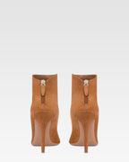 Stivaletti in pelle scamosciata cognac