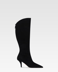 Bottes en cuir suede noir