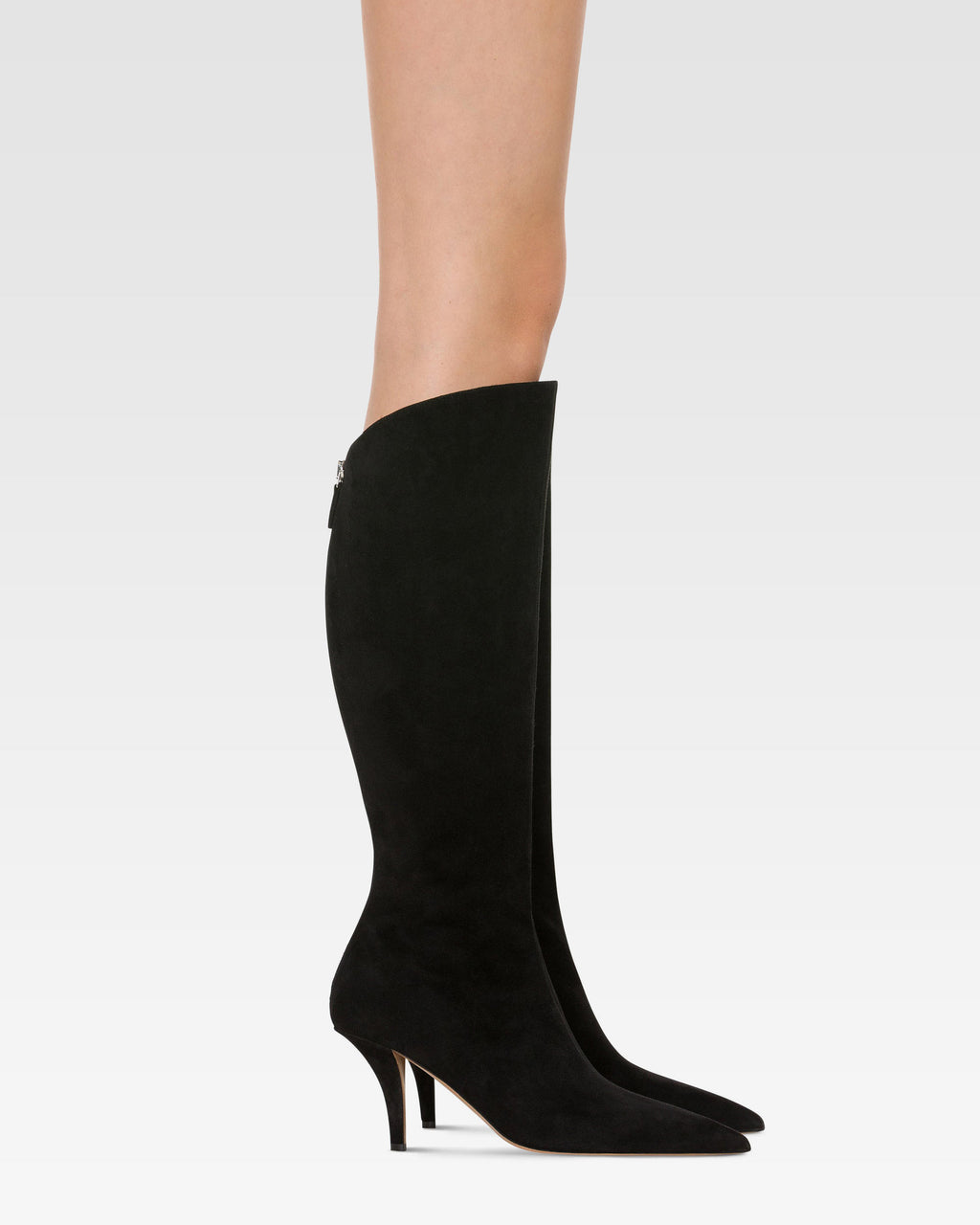 Bottes en cuir suede noir