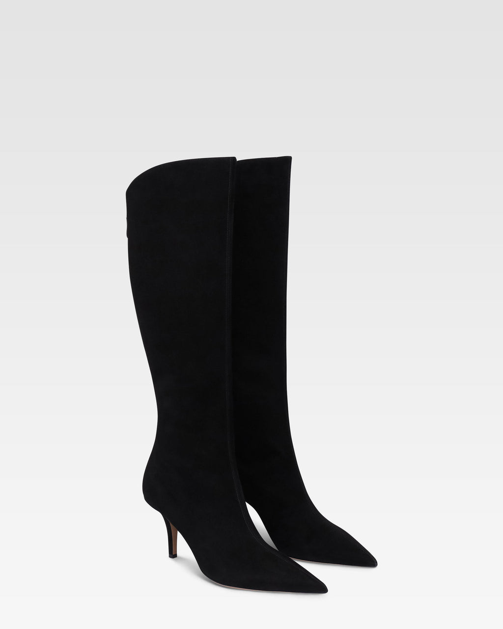 Bottes en cuir suede noir