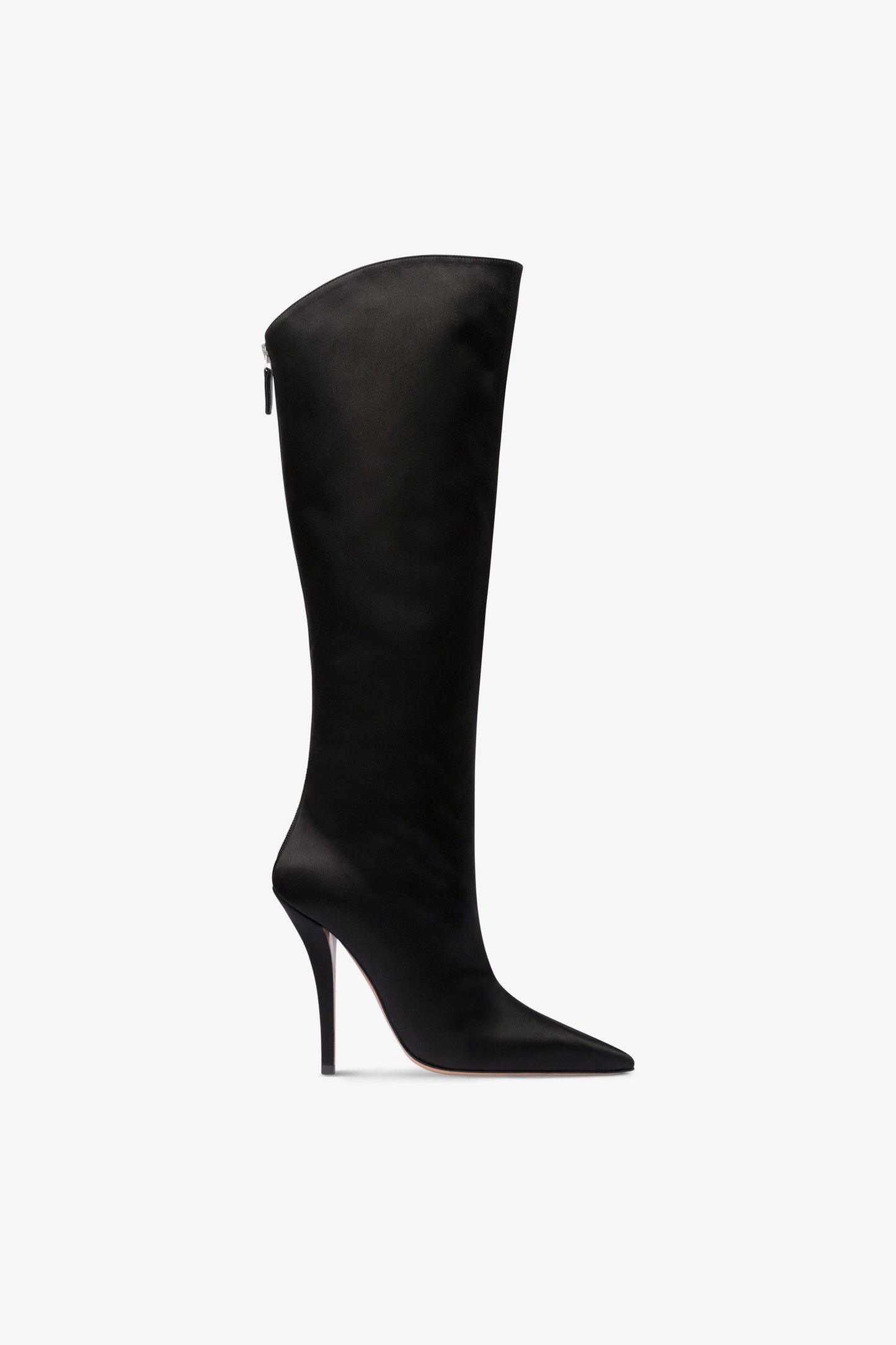 Bottes en satin noir