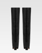 Fold-over boots in black leather