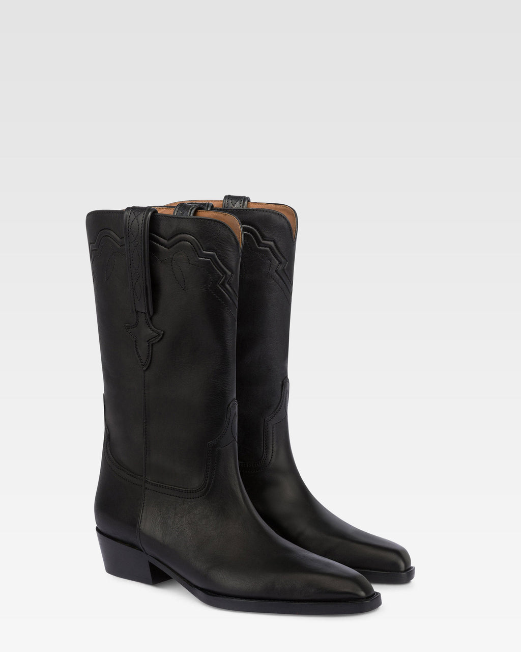 Botas de piel negra
