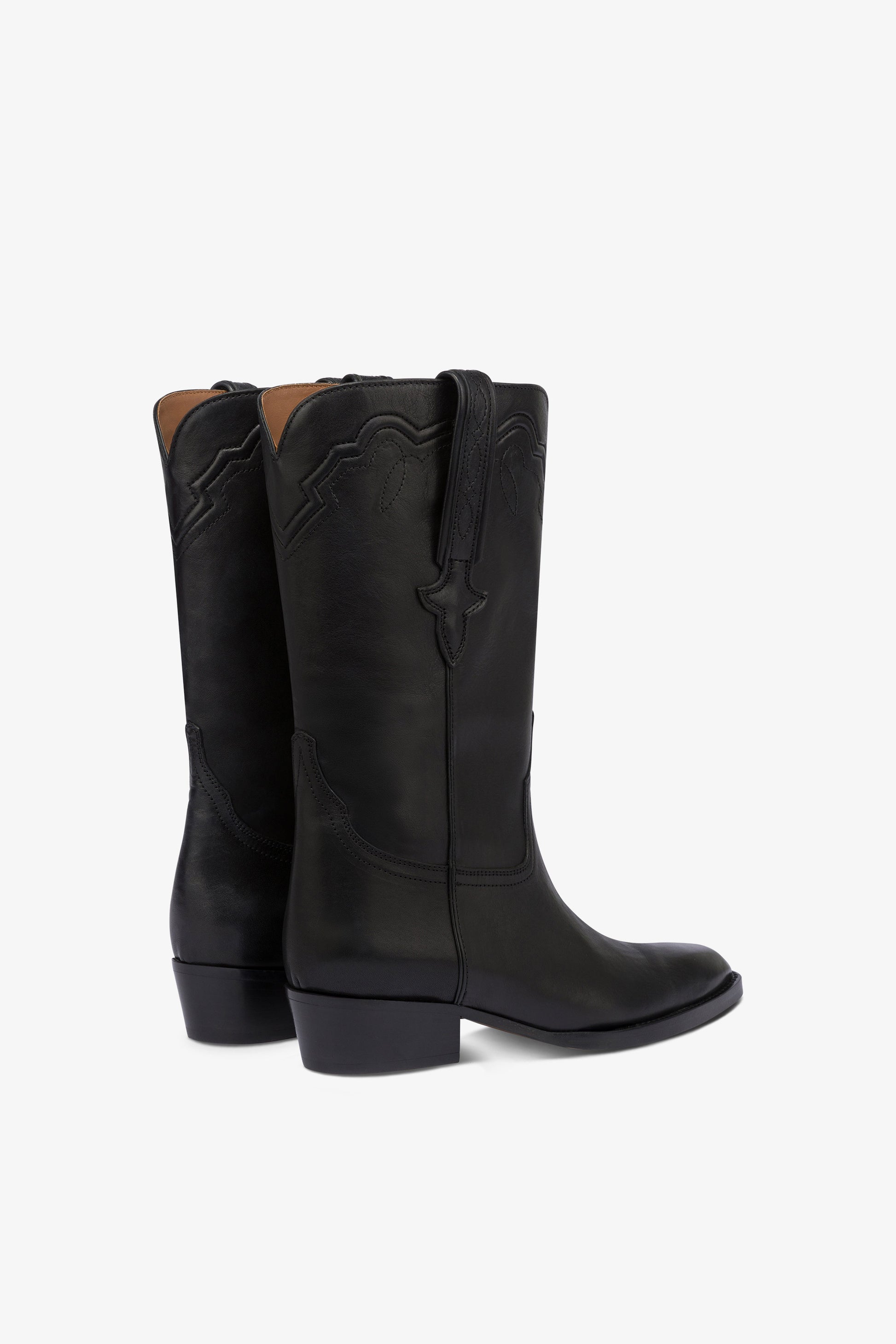 Bottes en cuir noir