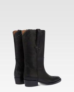 Botas de piel negra