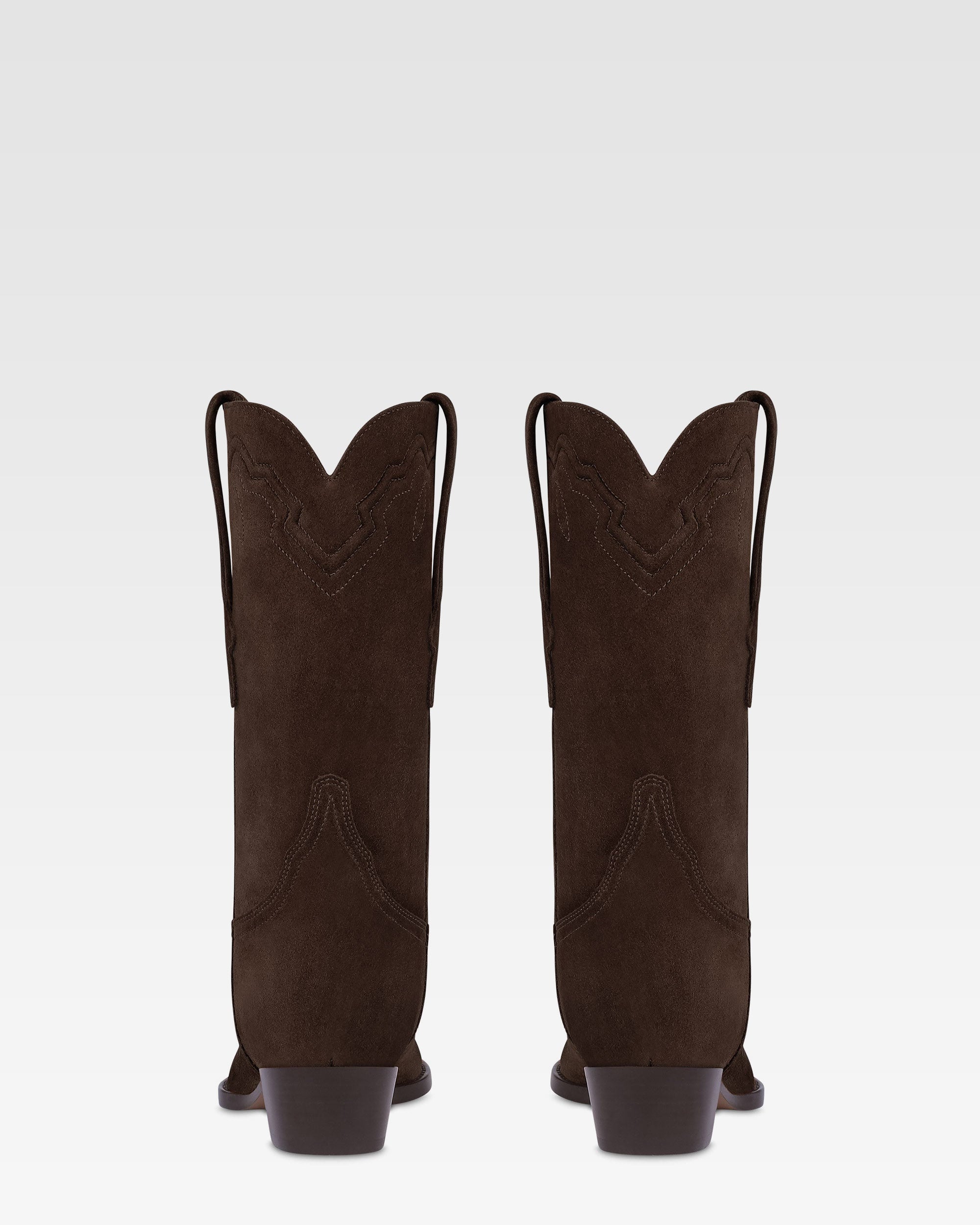 Stivali in pelle scamosciata ebano