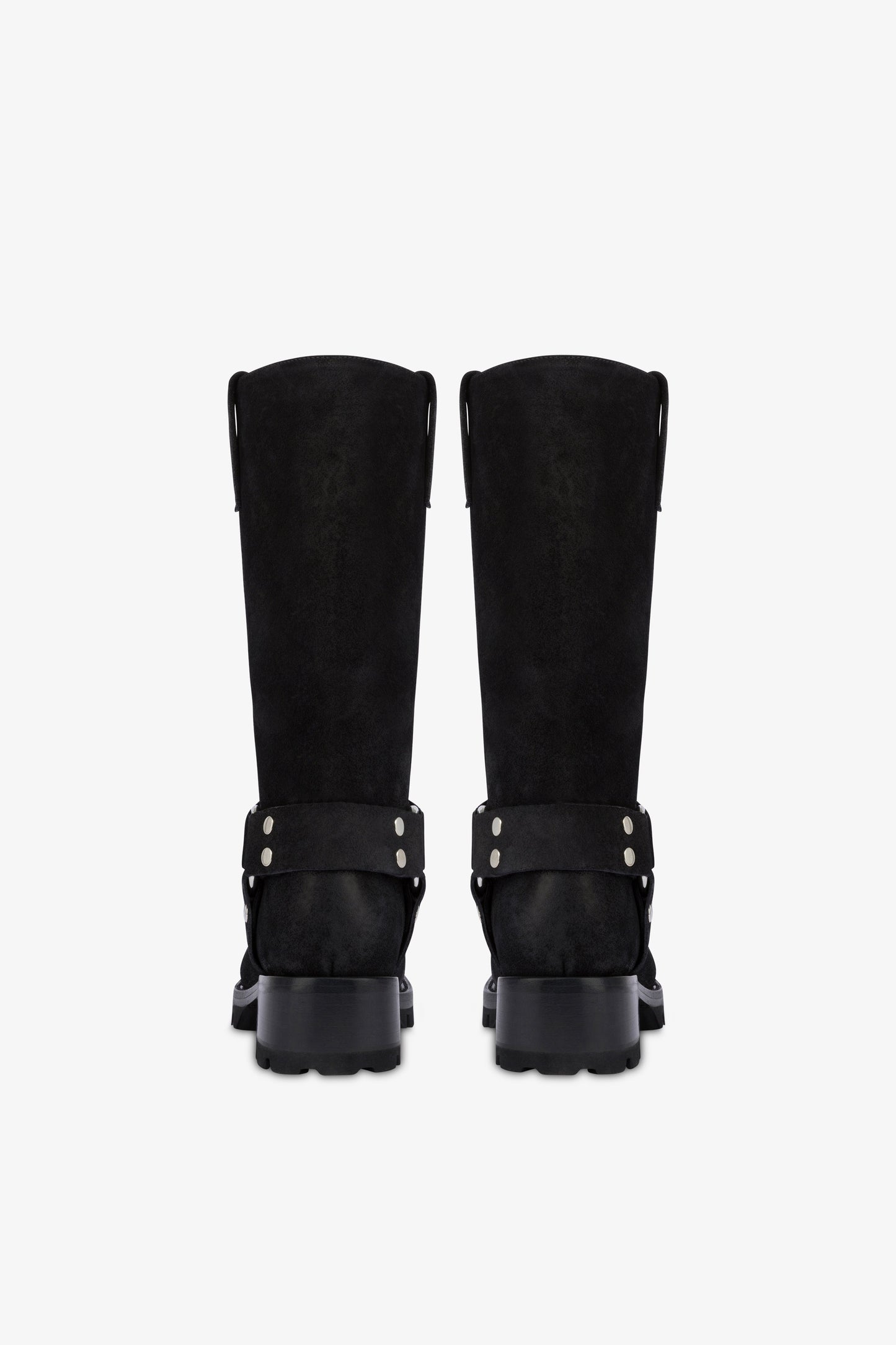 Bottes en cuir suede noir