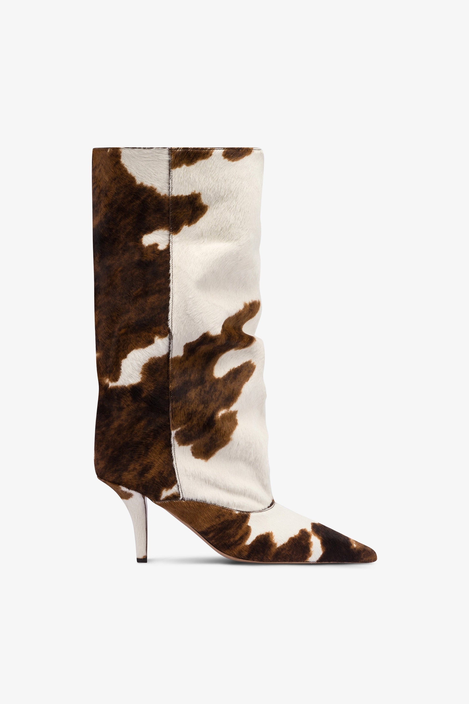 Boots in printed cowhide