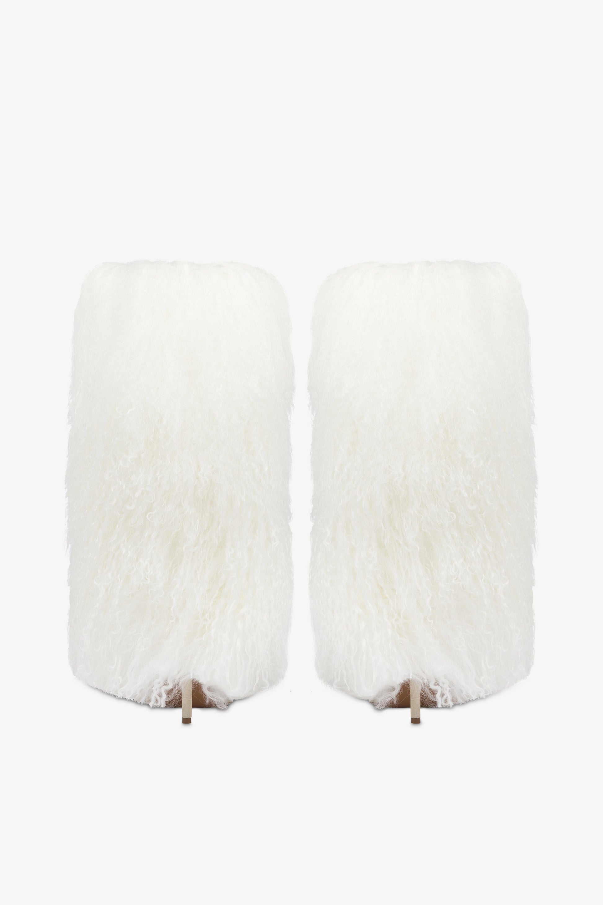 Bottes en fausse fourrure blanche