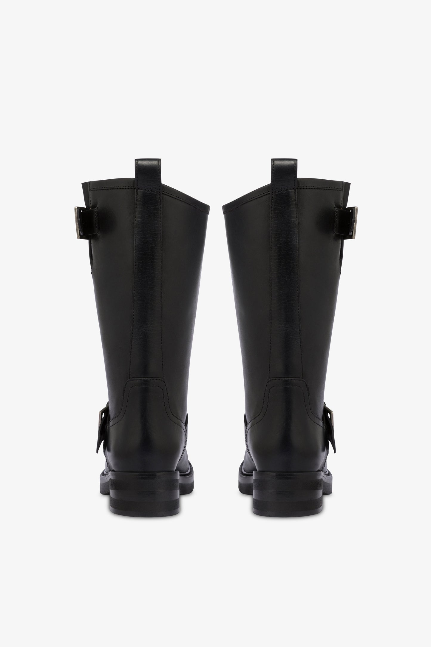 Bottes en cuir brosse noir