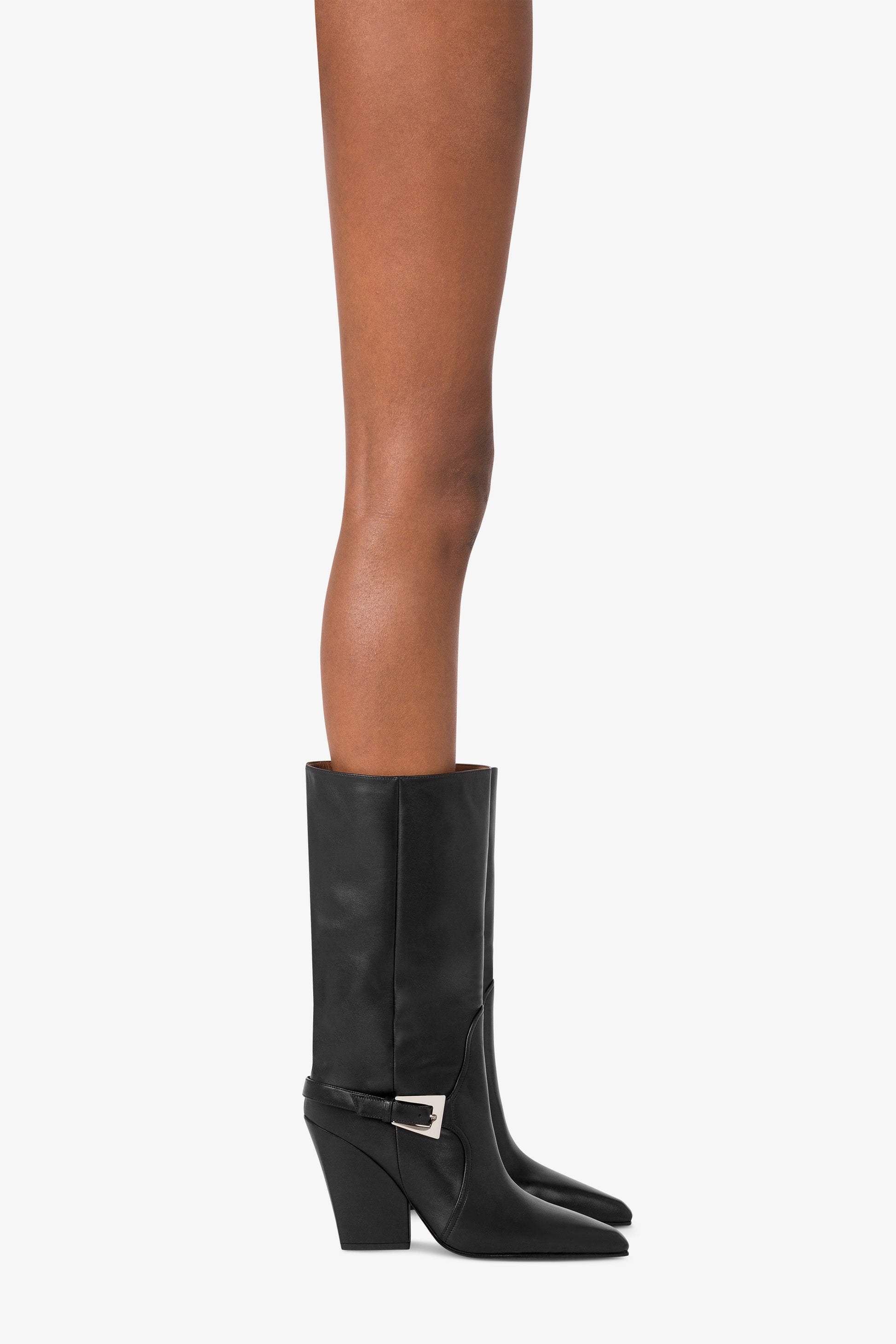 Bottes en cuir noir