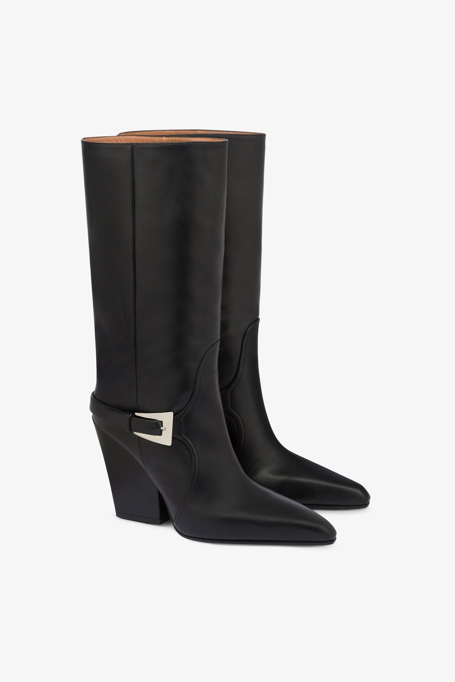 Bottes en cuir noir