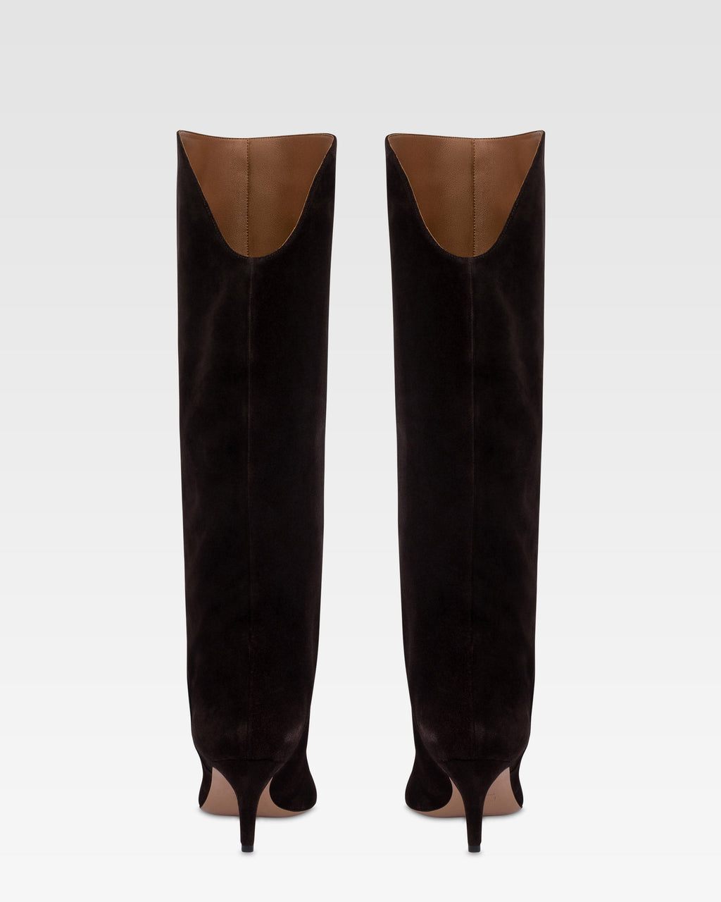 Boots in ebony calf suede leather.