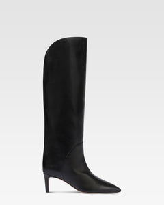 Stivali in pelle nera