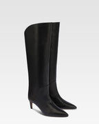 Stivali in pelle nera