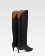 Stivali in pelle nera