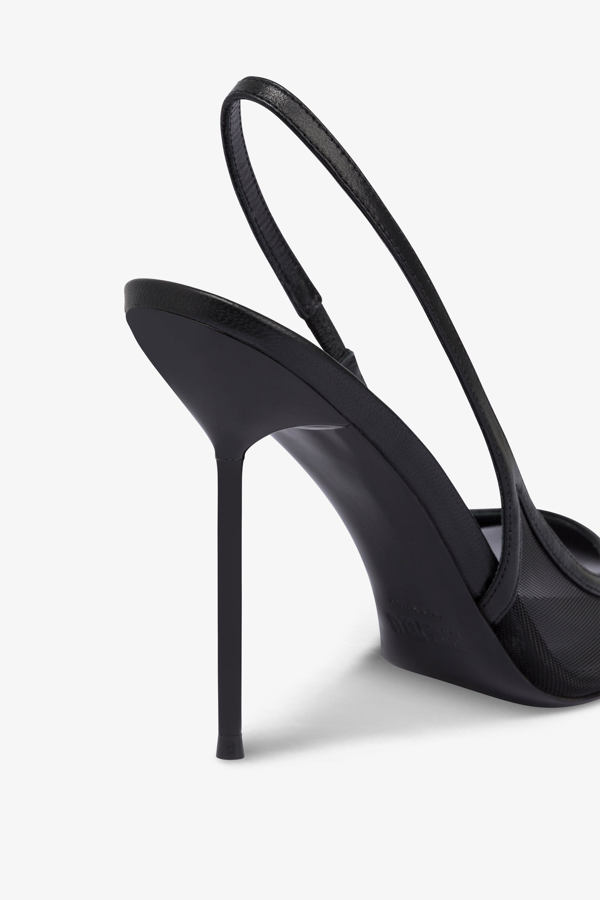 Slingback strech a rete fine nera