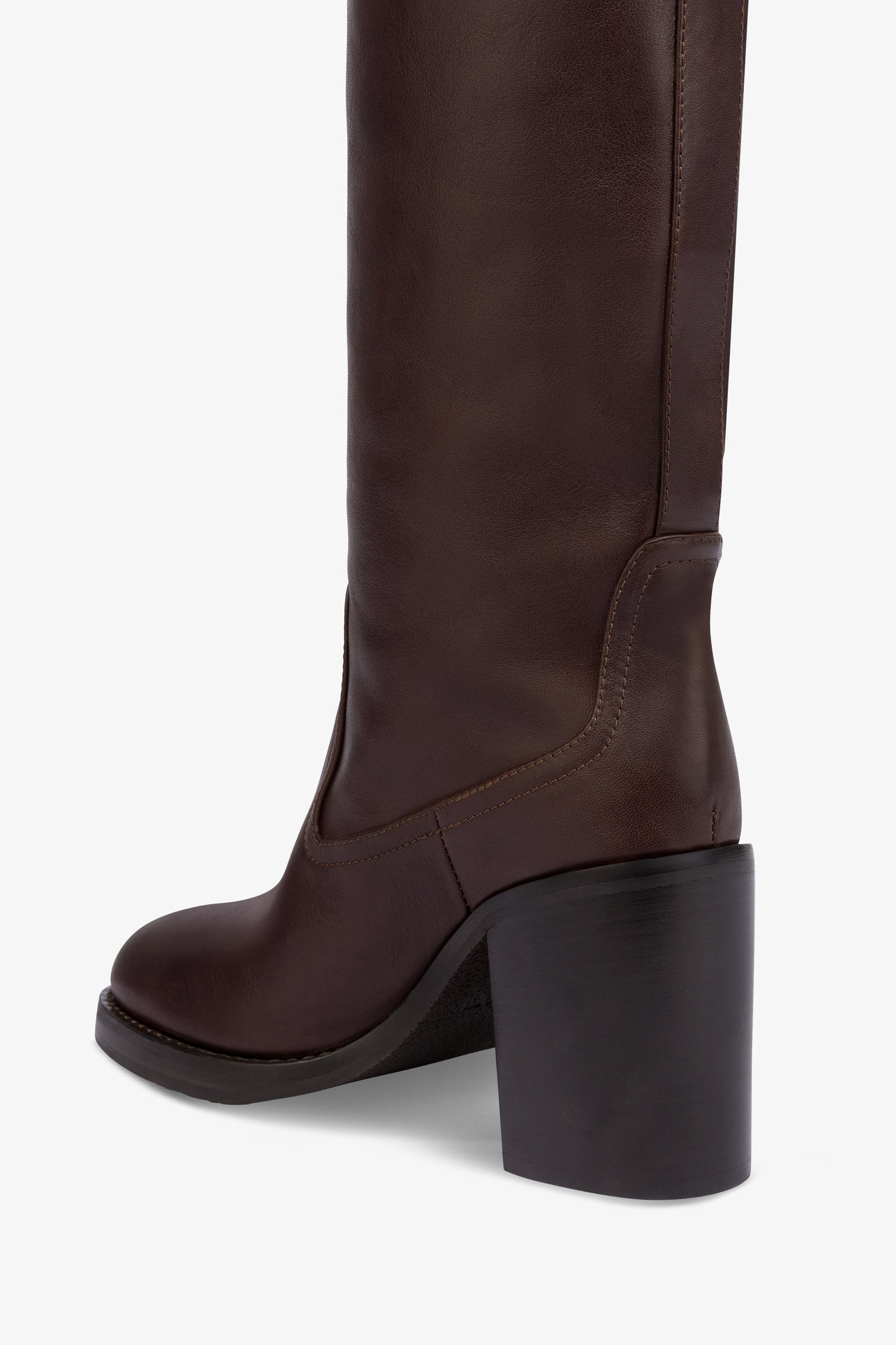 Bottes en cuir moka