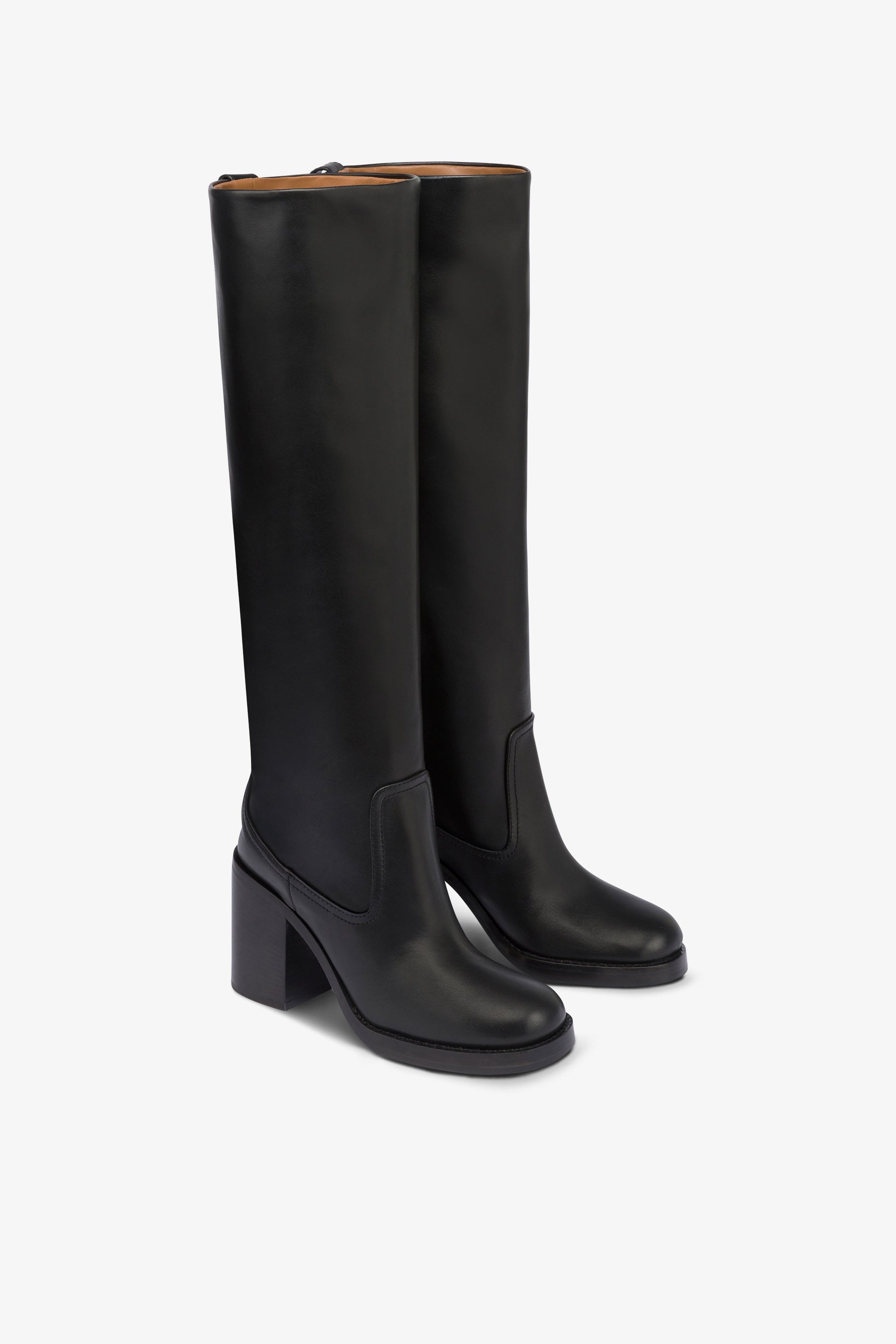 Bottes en cuir noir