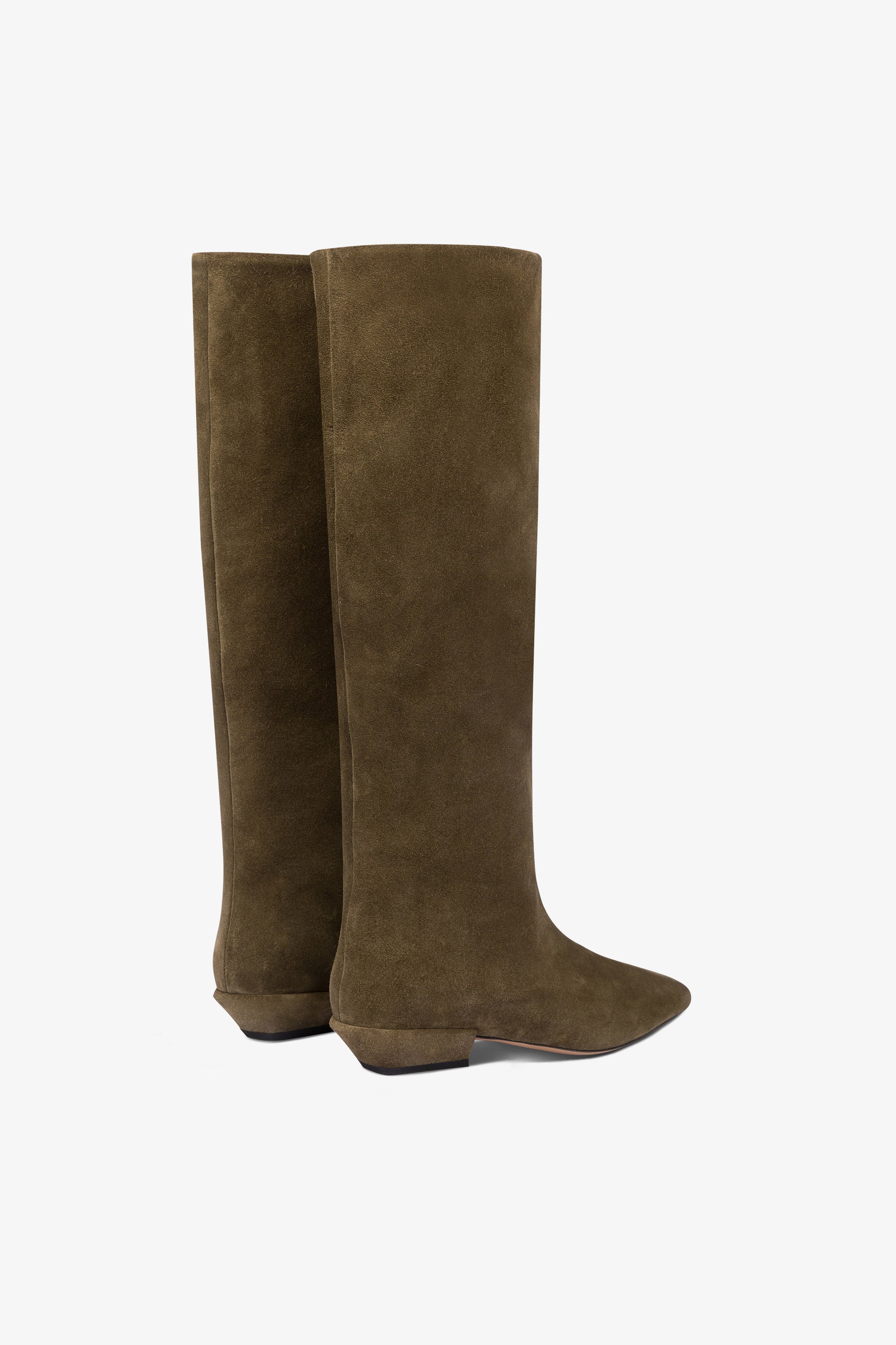 Bottes en cuir suede facon mousse d'hiver