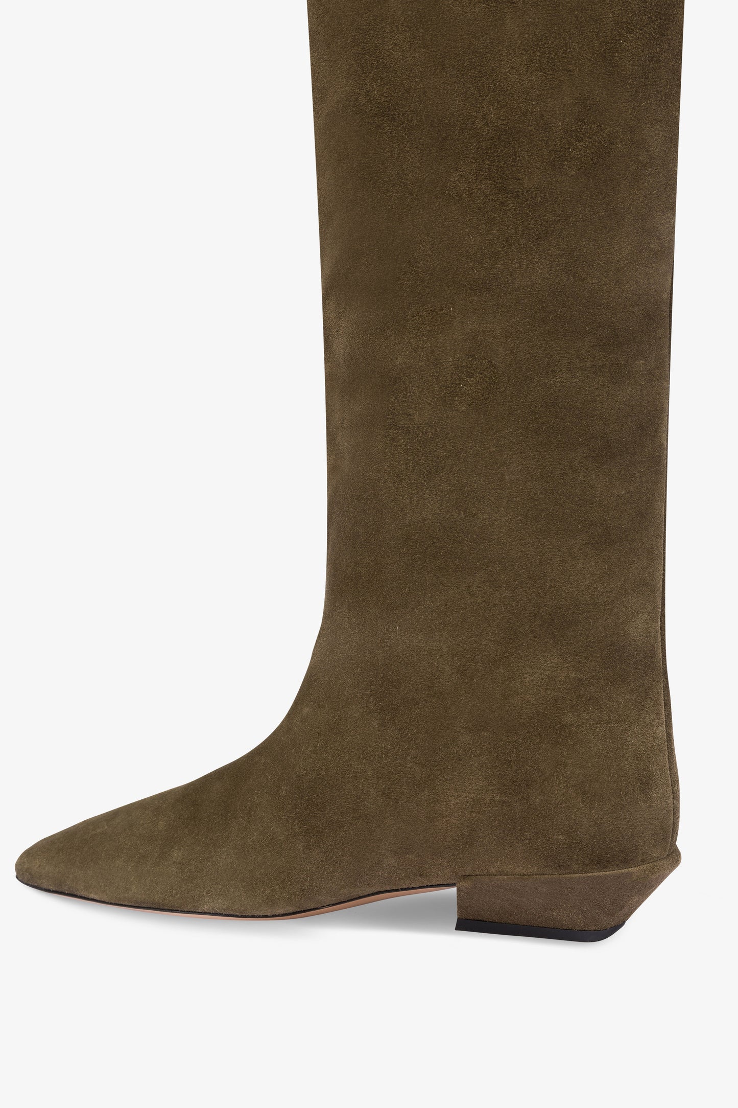 Boots in winter moss suede leather