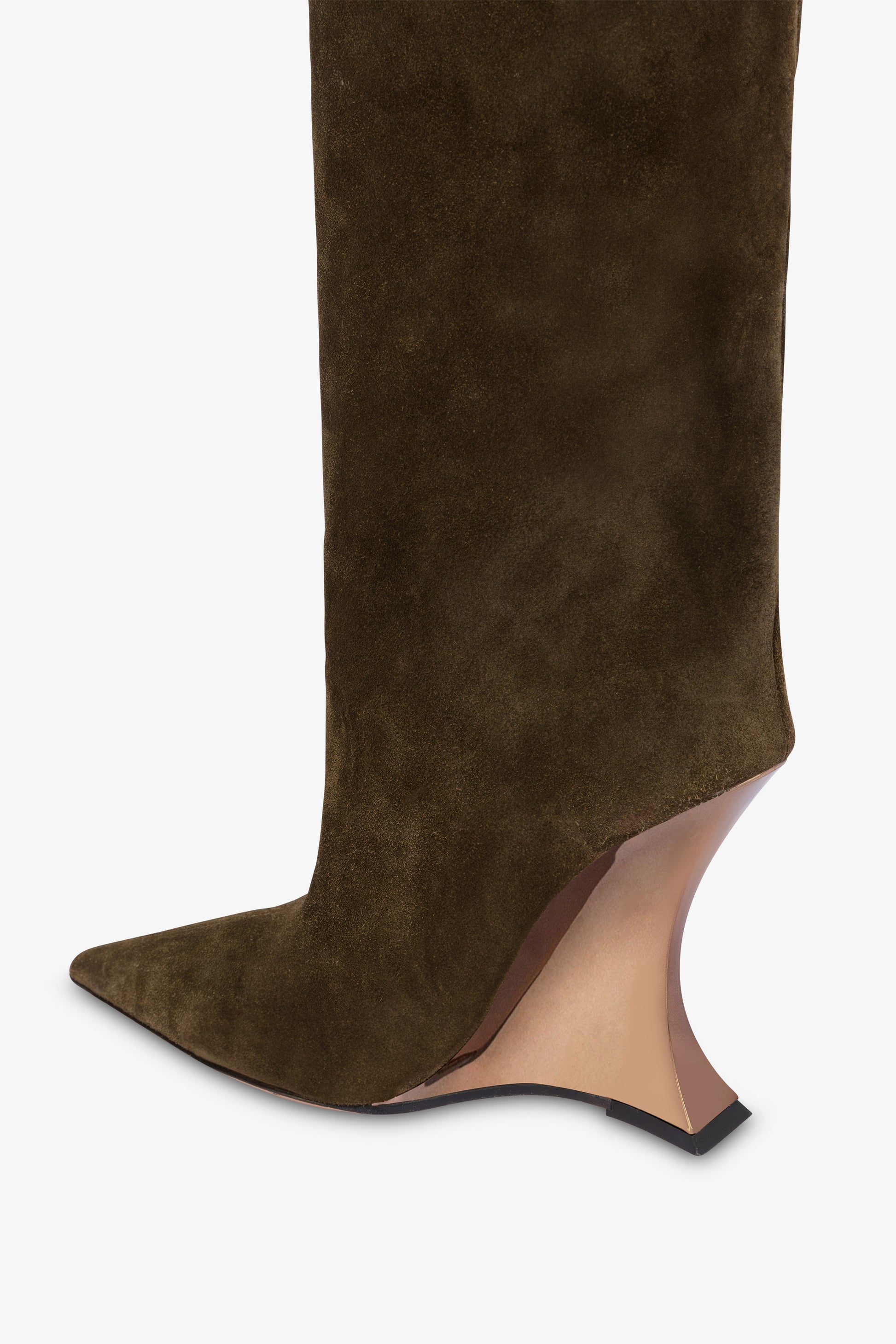 Bottes en cuir suede facon mousse d'hiver