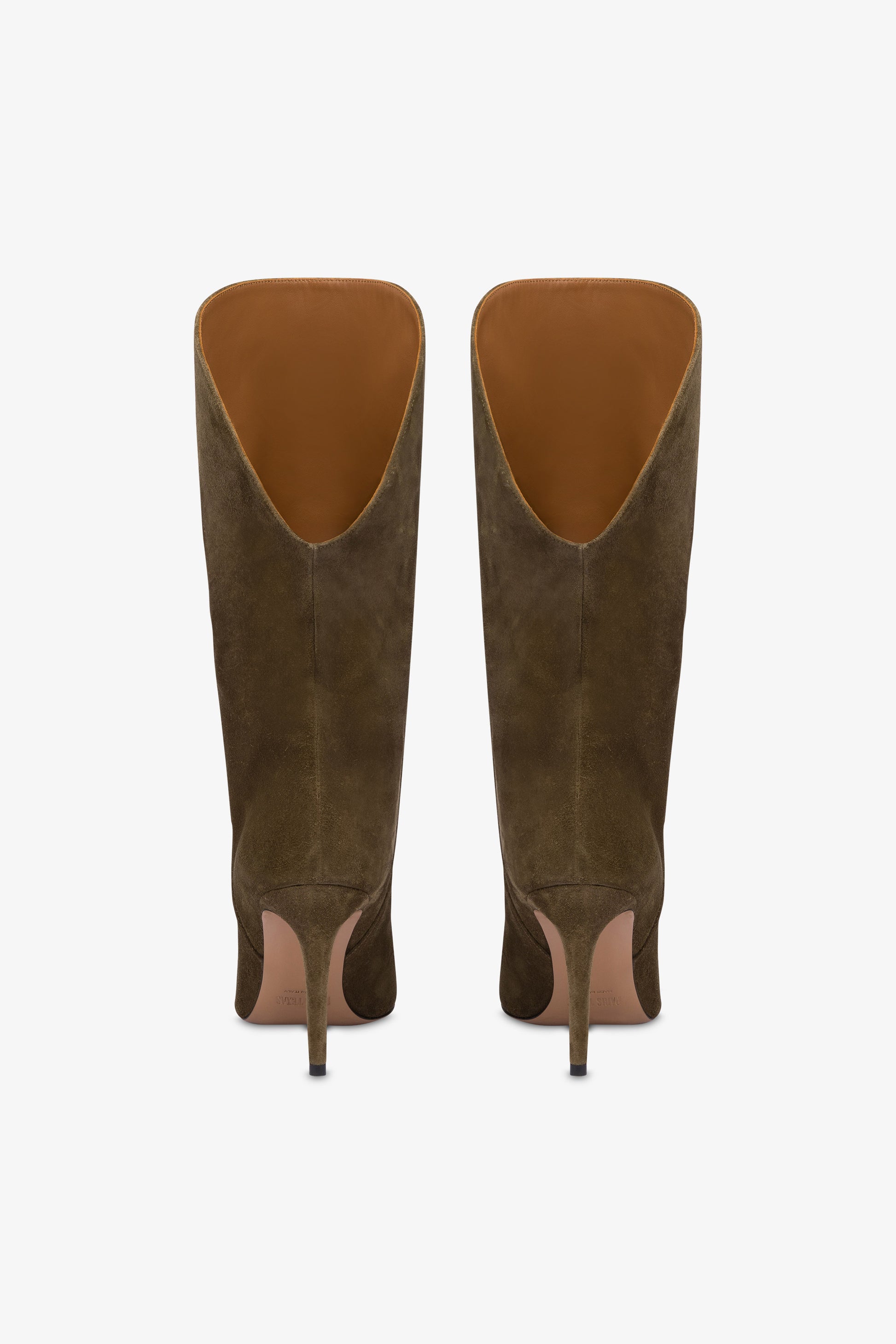 Bottes en cuir suede facon mousse d'hiver