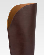 Boots in mocha leather