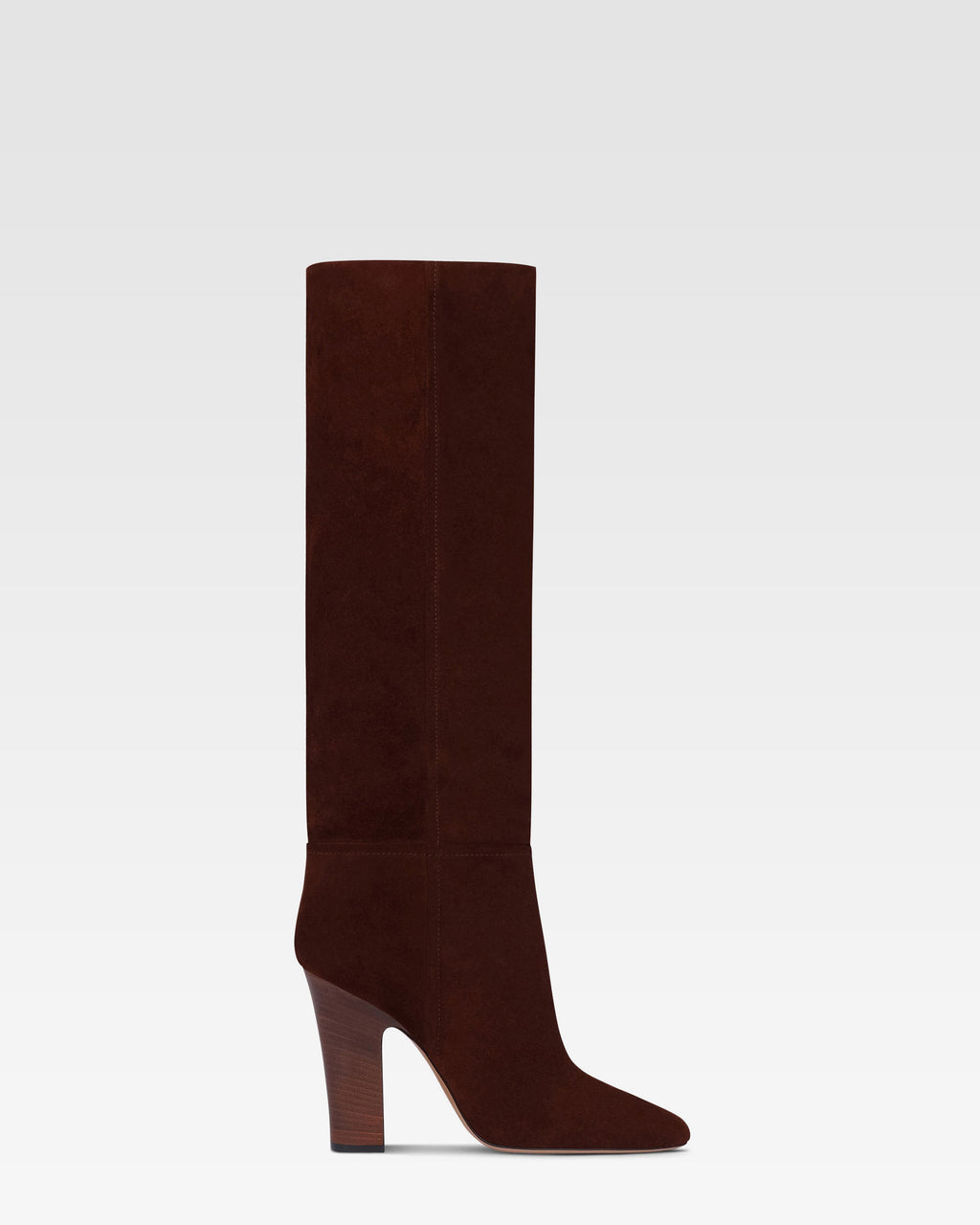 Boots in mahogany calf suede leather