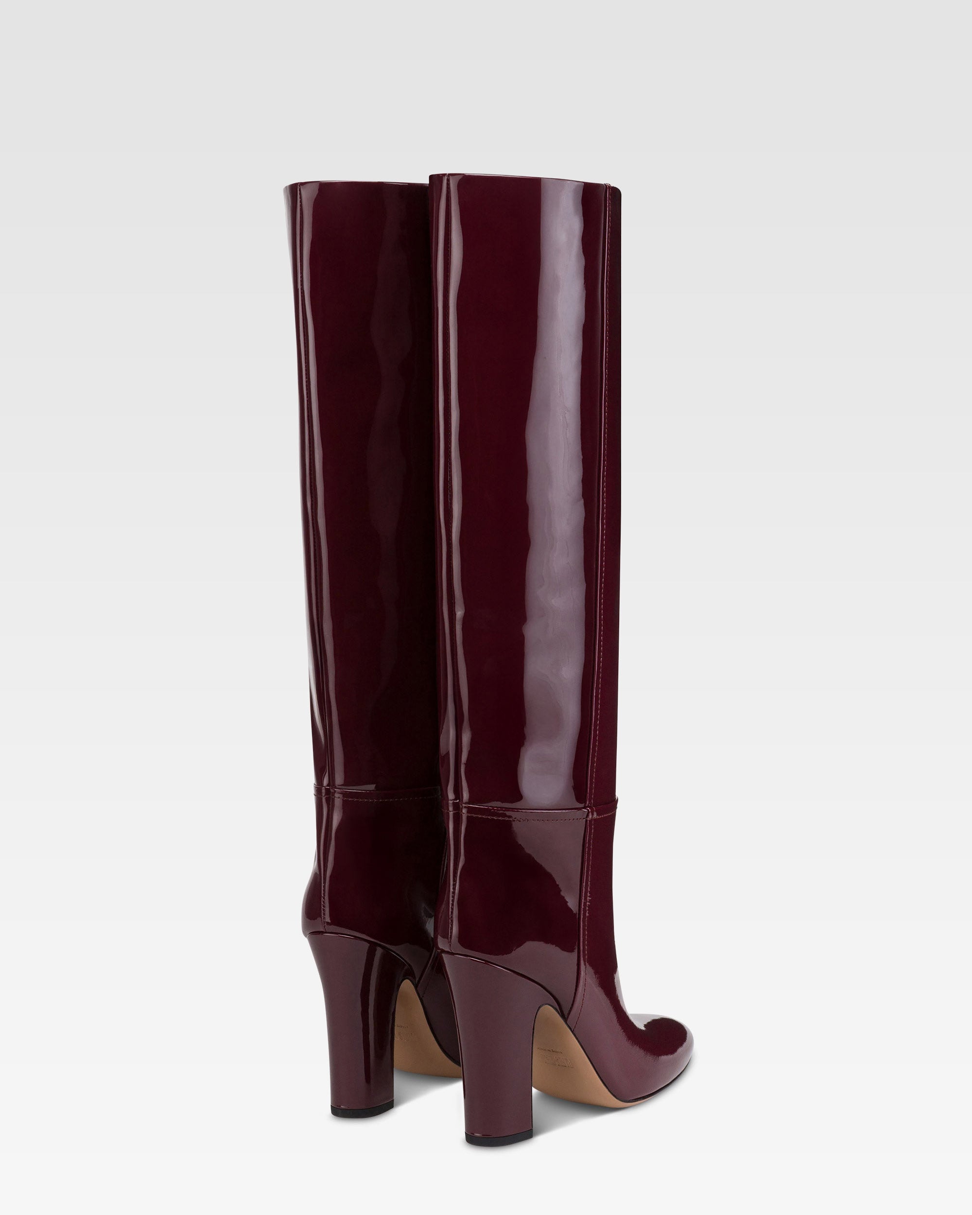 Stivali in vernice rouge noir