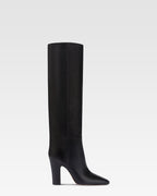 Bottes en cuir de veau noir