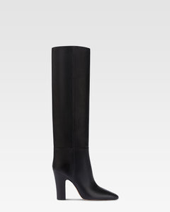 Bottes en cuir de veau noir