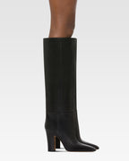 Bottes en cuir de veau noir