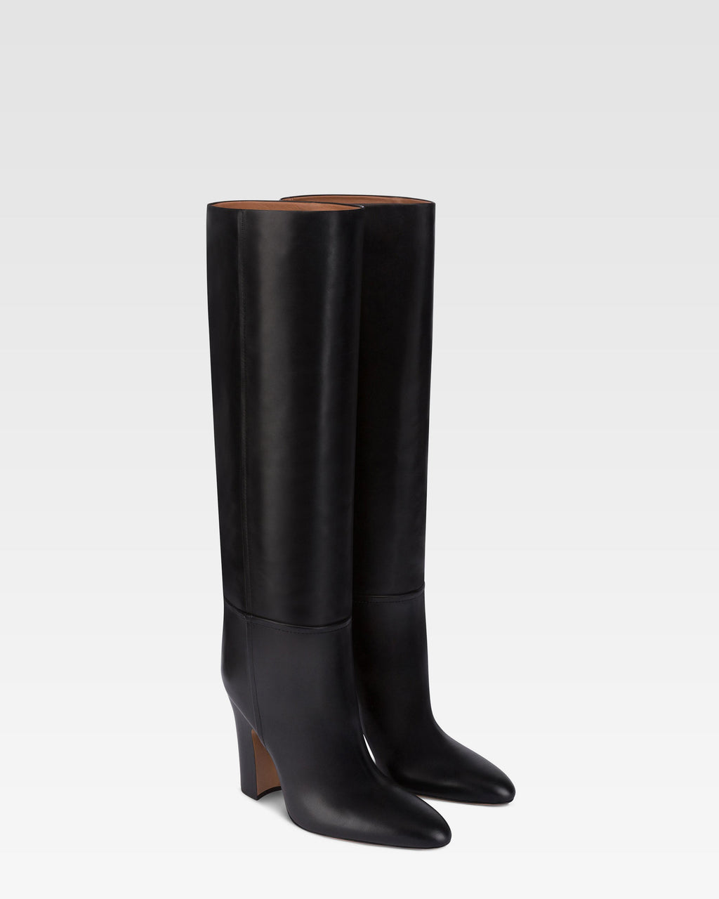 Bottes en cuir de veau noir