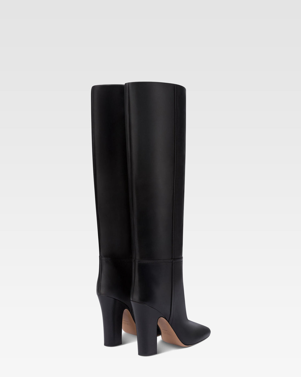 Bottes en cuir de veau noir