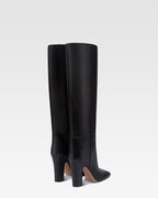 Bottes en cuir de veau noir