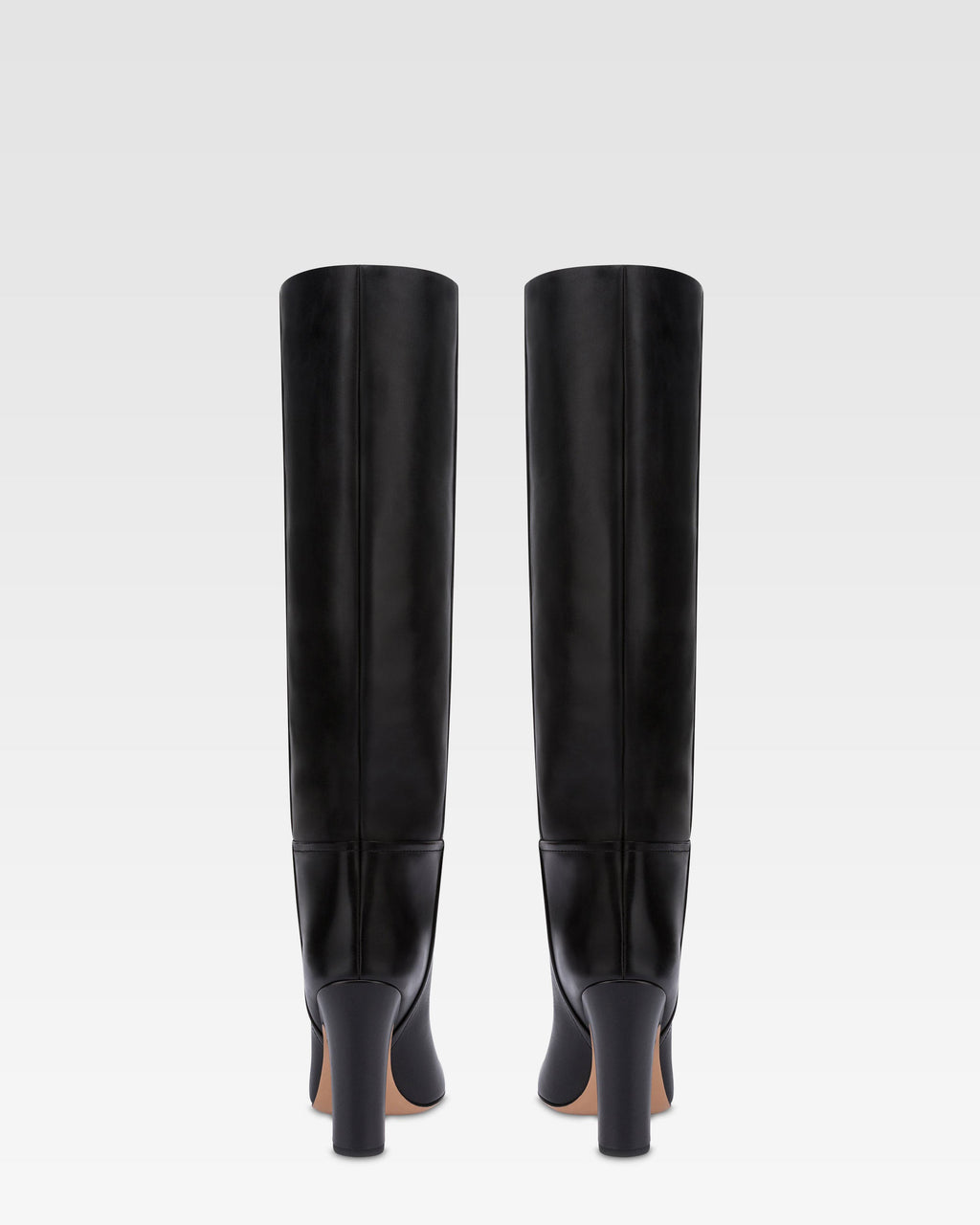 Bottes en cuir de veau noir