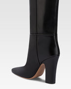 Bottes en cuir de veau noir