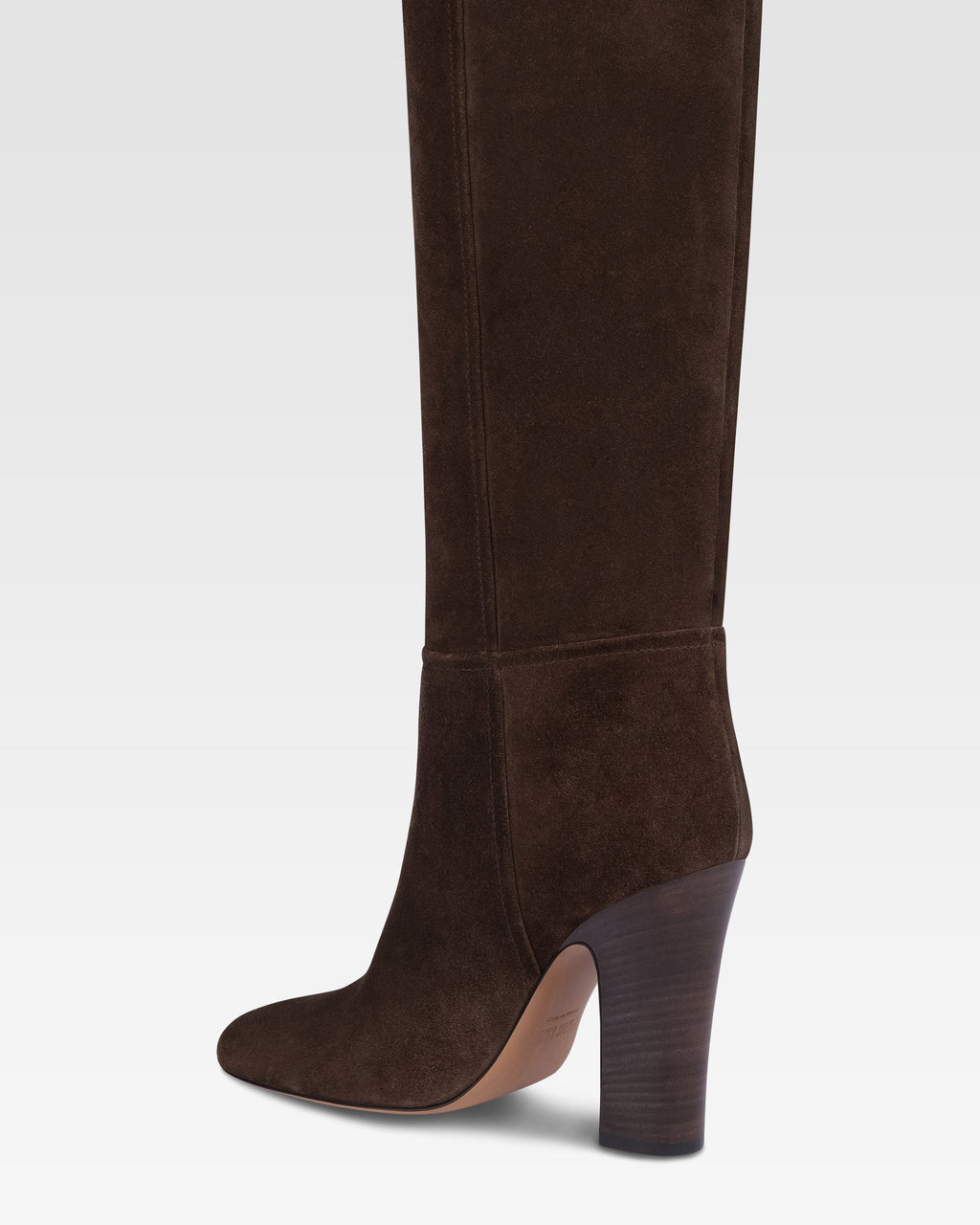 Bottes au-dessus du genou en cuir suede de veau noir